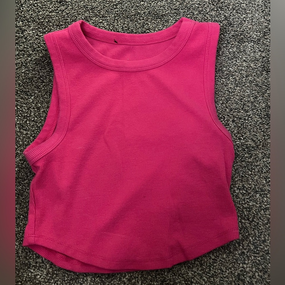 Hot Pink tank top! Lightly worn! Fits nice!